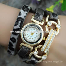 gorgeous snakeskin rhinestone digital women bracelet for watch